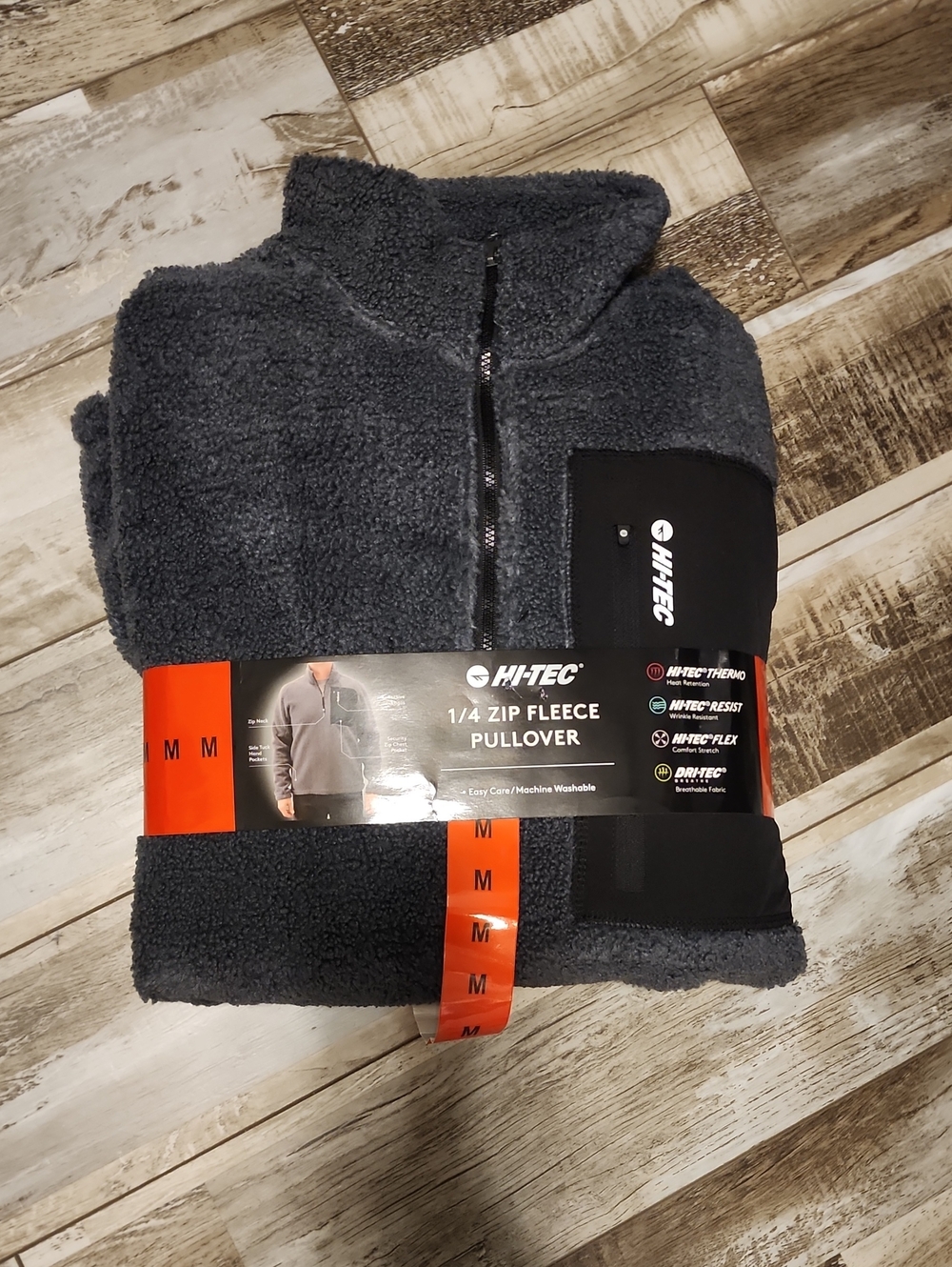 Hi-Tec Men's Dark Charcoal Sherpa 1/4 Zip Pullover